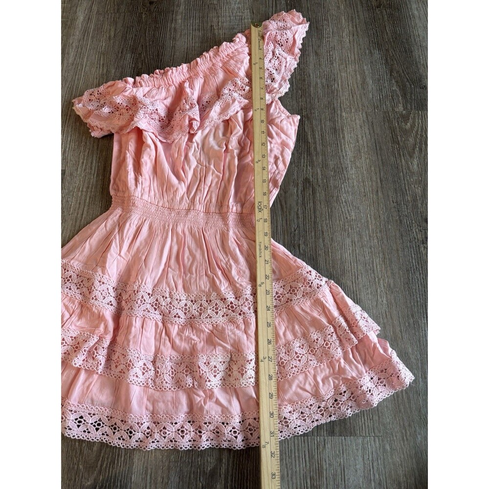 Melissa Odabash Debbie Blush Pink Crochet Mini Dress Cover Up Women’s XS NWT - Picture 6 of 9